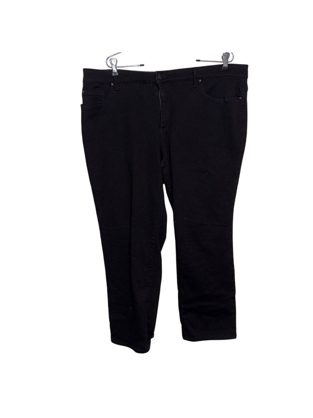 Charter Club Lexington Straight Black Jeans Womens Size 20WS